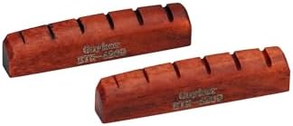Guyker 42mm Guitar Bone Nut - Red Pre-Slotted Bone Nuts for 6 String LP Les Paul Style Electric Guitar Replacement Parts Accessories 42mm*6mm*9mm (2 Pieces), ETR4269
