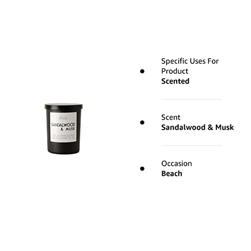Leoben Co | Masculine Aromas | Small Batch | Soy Wax | 40 Hours | Scented Mens Candles with Natural Essential Oils | Vegan (Sandalwood & Musk)