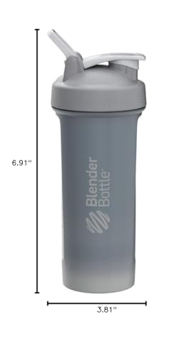BlenderBottle Classic V2 Shaker Bottle Perfect for Protein Shakes and Pre Workout, 28-Ounce, Pebble Grey