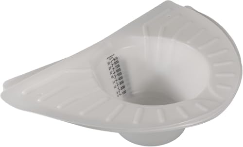 Graduated Specimen Collector Pans [Pack of 1] Toilet Nursing Hat for Urine, Vomit & Stool Collection Fits Over Toilets and Commodes - 30 oz for Women and Elderly