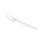 Karat U3530W 7" Poly-Wrapped Heavy-Weight Disposable Fork, White (Pack of 1000)