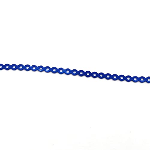 SNAWOP Dental Orthodontic Power Chain Multicolor Spool Elastic Rubber Bands for Teeth Braces (Closed, Dark Blue)