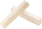 Musiclily 43mm Slotted Guitar Bone String Nut Flat Bottom for 6 String Fender Strat Tele Electric Guitar Replacement, 43x6x8.5mm (Pack of 2)