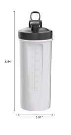 BlenderBottle Classic V2 Shaker Bottle Perfect for Protein Shakes and Pre Workout, 28-Ounce, Clear/Black