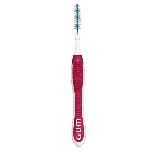 GUM Proxabrush Go-Betweens - Moderate, Interdental Brushes Between Teeth, Dental Picks for Plaque Removal, Safe for Braces & Dental Devices, 10ct (4Pk)