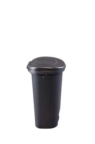 Rubbermaid Classic Step-On Trash Can with Lid, 13-Gallon, Black, Easy Clean Wastebasket for Home/Kitchen/Bedroom/Office