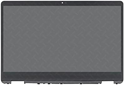 LCDOLED Replacement for HP Chromebook x360 14b-cb0033dx 14.0 inches WXGA 1366x768 LCD Display Touch Screen Digitizer Assembly Bezel with Touch Board