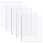 Zonon Clear Polycarbonate Sheets Plastic Sheet Thin Rigid Shatter Resistant Plastic Panel for DIY Crafts Document Picture Frames(5 Pcs,8 x 10 x 0.04 Inch)