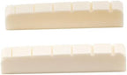 Musiclily 43mm Slotted Guitar Bone String Nut Flat Bottom for 6 String Fender Strat Tele Electric Guitar Replacement, 43x6x8.5mm (Pack of 2)