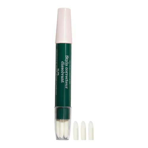 Manucurist Nail Polish Corrector Pen - Gel Nail Polish Corrector Pen + 3 Tapered Refill Tips - Acetone-Free, Bio-Sourced Nail Polish Remover Brush - Gel Nail Polish Accessories Transparent
