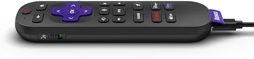 Roku Voice Remote Pro (2nd Ed.) | Rechargeable TV Remote Control with Hands-free Voice Controls, Backlit Buttons, & Lost Remote Finder - Replacement Remote Compatible with All Roku TV, Players & Audio