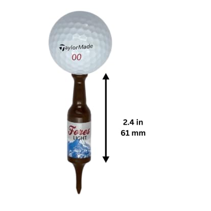 Putt Light Tees Beer Bottle Golf Tees (Variety Pack) - Virtually Unbreakable Golf Tees - Recylable Plastic Golf Tees - Perfect for Christmas or Birthday Gifts - 3-1/4 Inch Tall