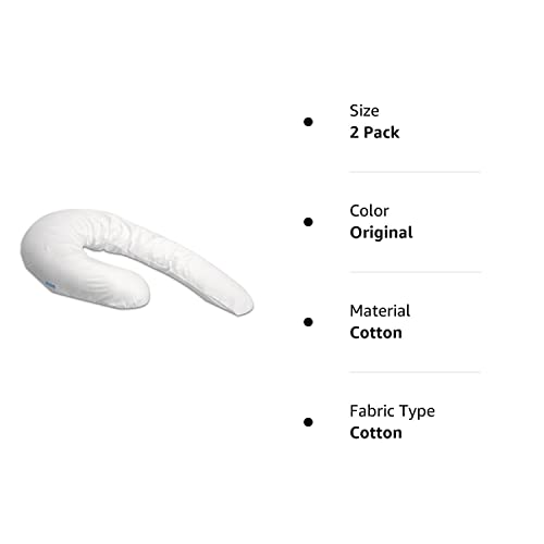 Contour Swan Pillowcase - White, 2 Pack