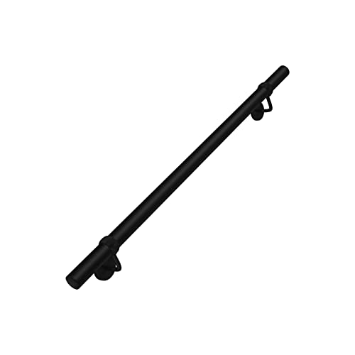 ROTHLEY Pipe Handrails for Indoor Stairs: 3.3FT Stair Railing Steel Hand Railings for Stairs Indoor Wall Mount Stair Handrail Complete Kit 1.6" Round Metal Stair Railing for Elderly & Kids