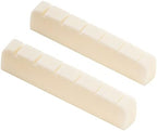 Musiclily 43mm Slotted Guitar Bone String Nut Flat Bottom for 6 String Fender Strat Tele Electric Guitar Replacement, 43x6x8.5mm (Pack of 2)