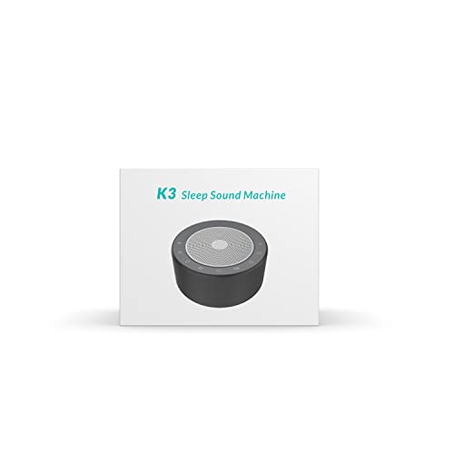 White Noise Machine with 30 High Fidelity Soundtracks, 7 Colors Night Lights, Full Touch Metal Grille and Buttons, Timer and Memory Features, Plug in, Sound Machine for Baby, Adults