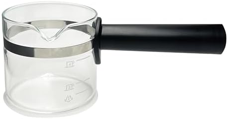 4 Cup Espresso Accessories Espresso Glass Coffee Pot Replacement for IMUSA, Hamilton Beach, Mr.Coffee, Breville, UNIVEN Espresso Machine,Black handle