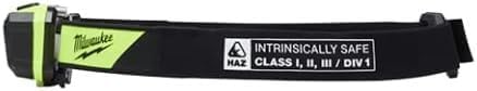 2004HZL Milwaukee Intrinsically Safe C I, II, III / D 1 Spot/Flood Headlamp | Safety | Job Site | Universal Hard Hat Clips | Nylon Strap | AAA Batteries