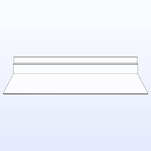 4 x 10 Inch Slatwall Shelves Hanging Slatwall Accessories Clear Slatwall Shelf Plastic Shelves for Wall, Home Shoe Stores Boutiques Supplies (Clear, 16 Pack)
