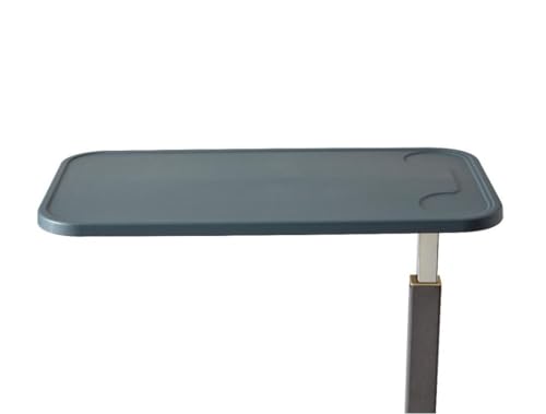 Medline Adjustable Overbed Bedside Table with Wheels, Great for Hospital Use or At Home as Bed Tray, Composite Table Top