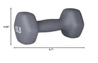 Amazon Basics Neoprene Coated Hexagon Workout Dumbbell Hand Weight, 30 Pounds, 15 pound (Set of 2), Dark Grey