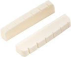 Musiclily 43mm Slotted Guitar Bone String Nut Flat Bottom for 6 String Fender Strat Tele Electric Guitar Replacement, 43x6x8.5mm (Pack of 2)
