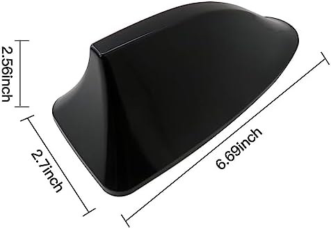 for 2015-2019 Hyundai Sonata-Elantra Ebony Shark Fin Roof Antenna Cover Silver Easy Installation and Direct Replacement (Black)