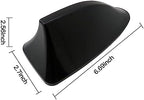 for 2015-2019 Hyundai Sonata-Elantra Ebony Shark Fin Roof Antenna Cover Silver Easy Installation and Direct Replacement (Black)
