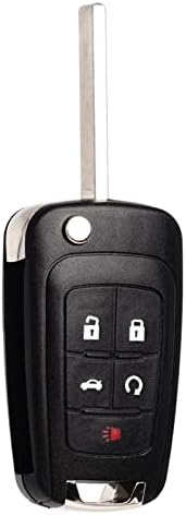 Remote Flip Key Fob Replacement Fits for Chevy Cruze Equinox Camaro Malibu Sonic Impala Buick LaCrosse Regal Verano Encore Allure GMC Terrain 2010-2021 Keyless Entry Remote Control OHT01060512 Set 1