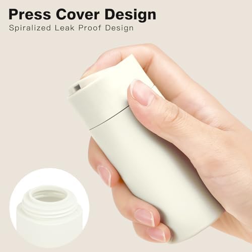Suteng Travel Bottles for Toiletries, TSA Approved 5 Pack Travel Size Containers, Leak Proof Refillable Travel Accessories for Shampoo Conditioner, Portable Travel Bottles with Clear Toiletry Bag