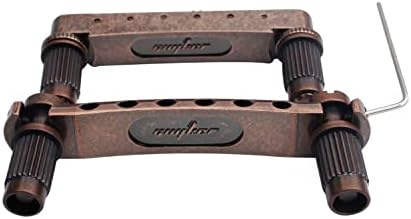 Guyker Guitar Tune-O-Matic Bridge and Stop Bar Tailpiece Combo Replacement Compatible with LP SG EPI 6 String Electric Guitar(GS001 + GM005, bronze)