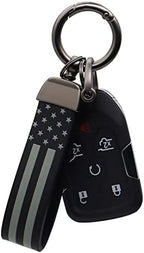 Elegananccy American USA Flag Car Keychain with Zinc Alloy Ring Fit for Truck, Ford, Jeep, Men Car Accessories