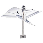 2 Pack Windmill Bird Repellent Reflectors, Spinner Bird Deterrent, Bird Repellent Devices Outdoor to Keep All Birds Away Like Woodpecker and Pigeon