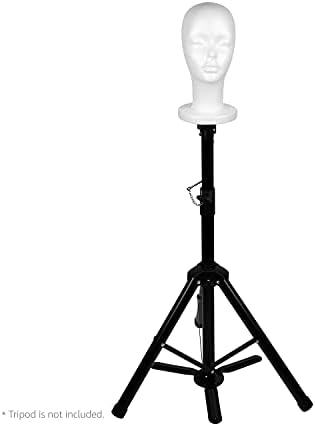 STUDIO LIMITED 11.4-Inch Styrofoam Mannequin Head (4 Pack) - White Foam Wig Stand for Wigs, Hats, Masks, Hairpieces, Arts, Crafts, DIY Projects, Salon Display, and Travel Use