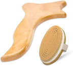 Lymphatic Drainage Paddle Wood & Dry Skin Brush are The only Two Items You Need for an Healthier Lymphatic Drainage System. Anti Cellulite Tools Lymphatic Drainage Tool with Body Brush
