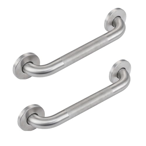 Jakarda Textured Handicap Grab Bar for Shower, Shower Handles for Elderly, Shower Grab Bars for Seniors with Concealed Screws (Brushed Nickel)