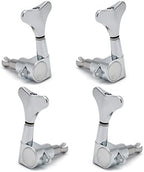 MAXCHEER Guitar Bass Tuners (2 Left + 2 Right) Bass Guitar Tuning Keys,1:19 Ratio Headstock Sealed Machine Head Replacement for Electric Jazz Bass or Precision Instruments,chrome