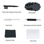 Hearing aid Wax Guards (1mm) Replacement Wax Filters for Oticon ProWax miniFit Wax Traps, Hearing Amplifier Cleaning Brush kit Tools with Carry case -4Packs/ 24Filters
