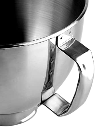 Anbige Replacement Parts Stainless Steel 4.5 Quart Mixing Bowl with Handle,Compatible with KitchenAid Artisan&Classic Series 4.5-5 QT Tilt-Head Mixer