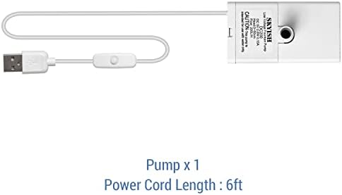Veken Replacement Pump for 67oz, 95oz and 135oz Pet Fountain Cat Water Fountain Dog Water Fountain Ultra Quiet Long Lifespan Water Pump, USB Cable, LED Lights