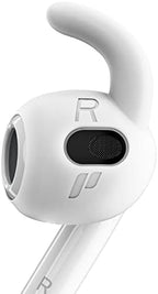 Proof Labs 3 Pairs AirPods 3 Ear Hooks Covers [Added Storage Pouch] Grip Tips Anti Slip Wings Accessories Compatible with Apple AirPod 3rd Generation (White)