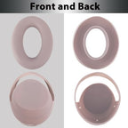 Adhiper 3Sets Silicone Sweat Case Cover for Sony WH-1000XM4 WH-1000XM3 Headphones, XM4 Covers Accessories with Washable Silicone Ear Pads Covers & Headband Cover & Ear Cups Covers - Smoky Pink