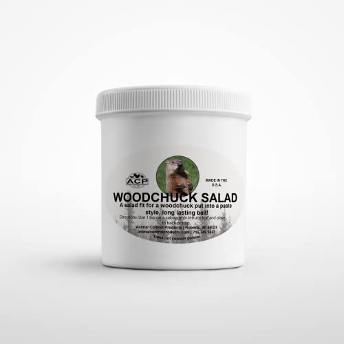 Woodchuck Salad 8 Ounce | Long Lasting Paste & Highly Attractive for Groundhogs Woodchucks & Rabbits | Strong Garden Vegetable Scent