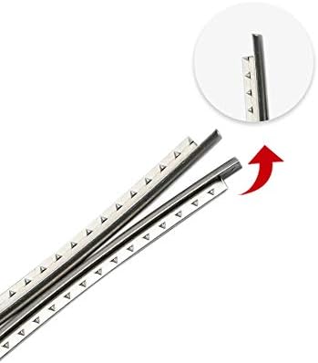Holmer Guitar Fret Wires 2.7mm 24 Frets Stainless Steel Fretwire Compatible with Fender Gibson Electric or Acoustic Guitar Fingerboard Replacement. Chrome