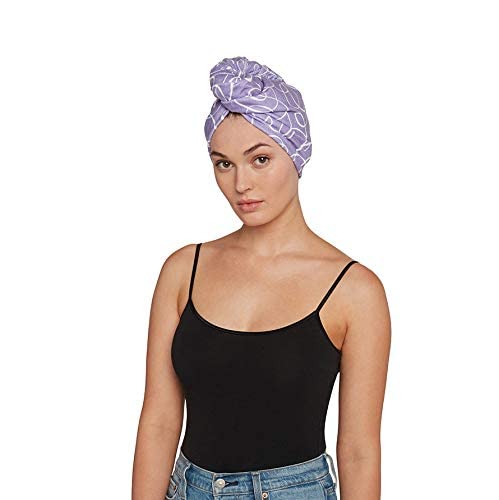 Turbie Twist Microfiber Hair Towel Wrap for Women and Men | 2 Pack | Bathroom Essential Accessories | Quick Dry Hair Turban for Drying Curly, Long & Thick Hair (Purple Signature)
