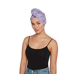 Turbie Twist Microfiber Hair Towel Wrap for Women and Men | 2 Pack | Bathroom Essential Accessories | Quick Dry Hair Turban for Drying Curly, Long & Thick Hair (Purple Signature)
