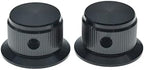 4-Pack Set Screw Style Aluminium Potentiometer Knobs 1/4" Universal Top Hat Knobs Bell Volume Tone Control Knobs for Guitar/Bass/AMPS/Preamps Black