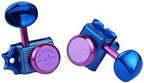 Guyker 6 Inline Vintage Guitar Lock String Tuners – Locking Tuning Key Pegs Machine Heads Replacement Parts for ST TL Style Electric, Folk or Acoustic Guitars – GK55SP, Blue+Pink