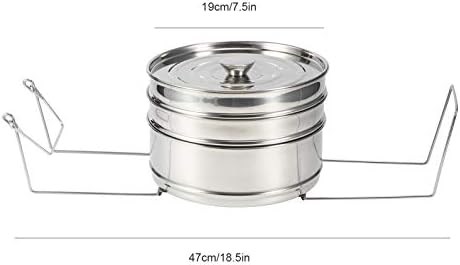 Stackable Stainless Steel Insert Pans - 6QT Instant Pot Accessories, 3 Tier Handle, Pot, Steamer, Pressure Cooker Cookware