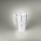elle decor Acrylic Water Pitcher, Plastic Water Pitcher with Lid and Handle, Fridge Jug, BPA-Free, Shatter-Proof, Use for Iced Tea, Sangria, Lemonade, Juice, and Milk Beverages, 2 Liters (Clear)